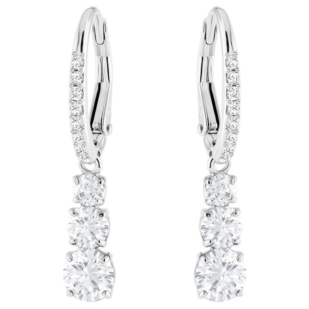 Swarovksi 5416155 Küpe Attract Trilogy Round