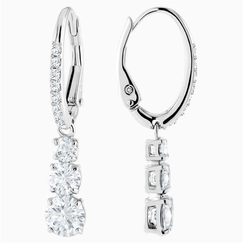 Swarovksi 5416155 Küpe Attract Trilogy Round