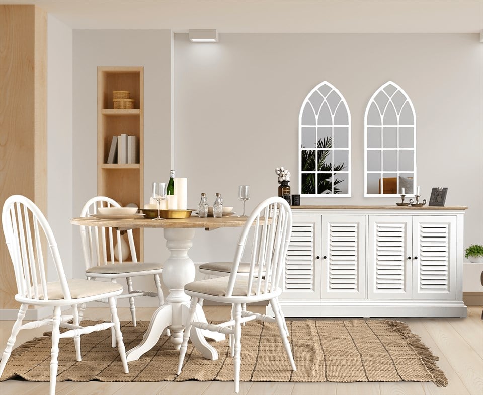 Bodrum Yuvarlak Yemek Odası Takımı