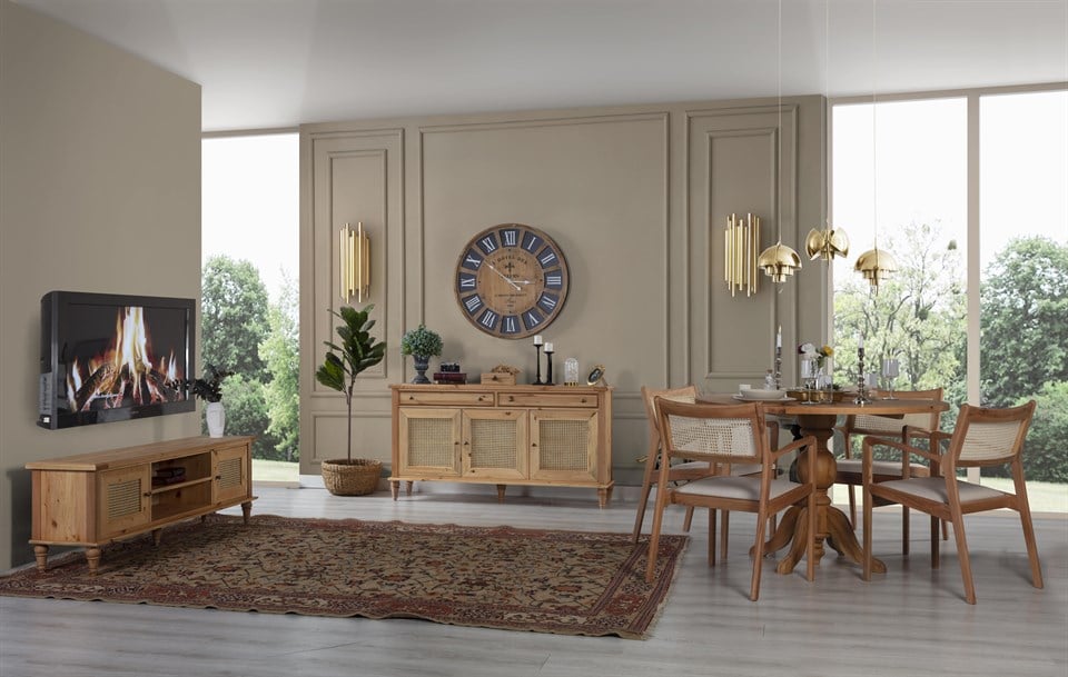 Clara Naturel Yemek Odası Takımı
