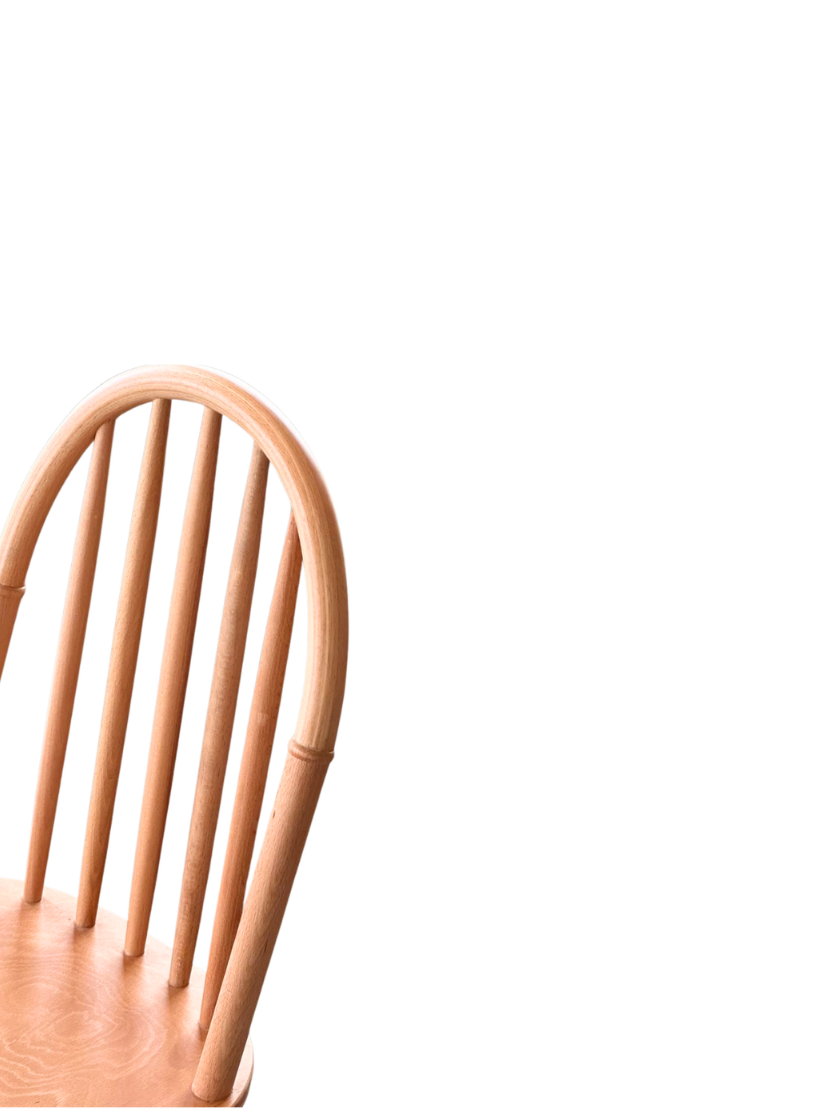 woodenbend, Laura 2'li Naturel Amerikan Sandalye | Klasik Fırınlanmış Kayın Ağacı Ahşap Sandalye