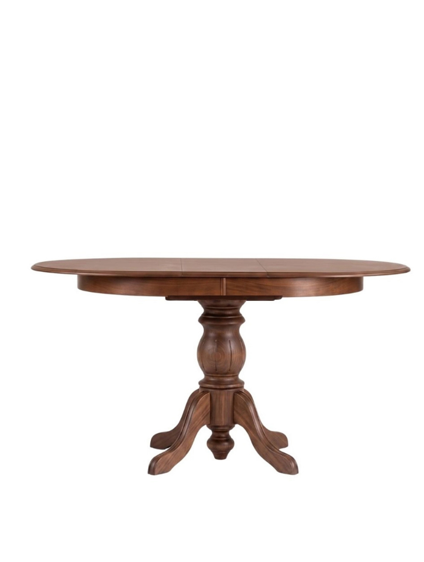 woodenbend, Ronya Ceviz Oval Açılır Masa 80x120 – 80x150 cm | İskandinav Bohem Ahşap Yemek Masası