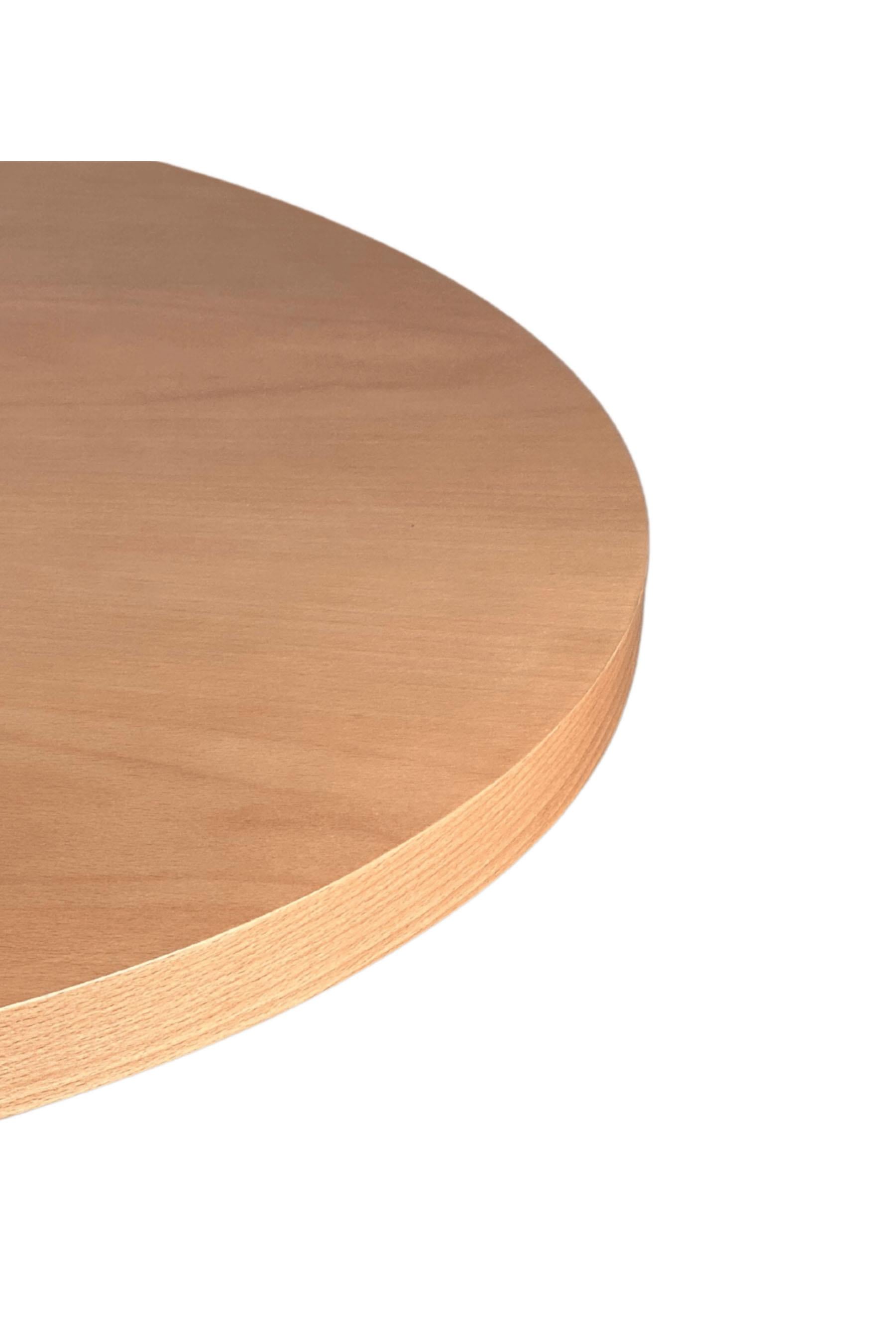Woodenbend Alex Naturel Yuvarlak 100 cm Ahşap Yemek Masası Takımı – Amerikan Sandalyeli 4 Kişilik Masa Seti