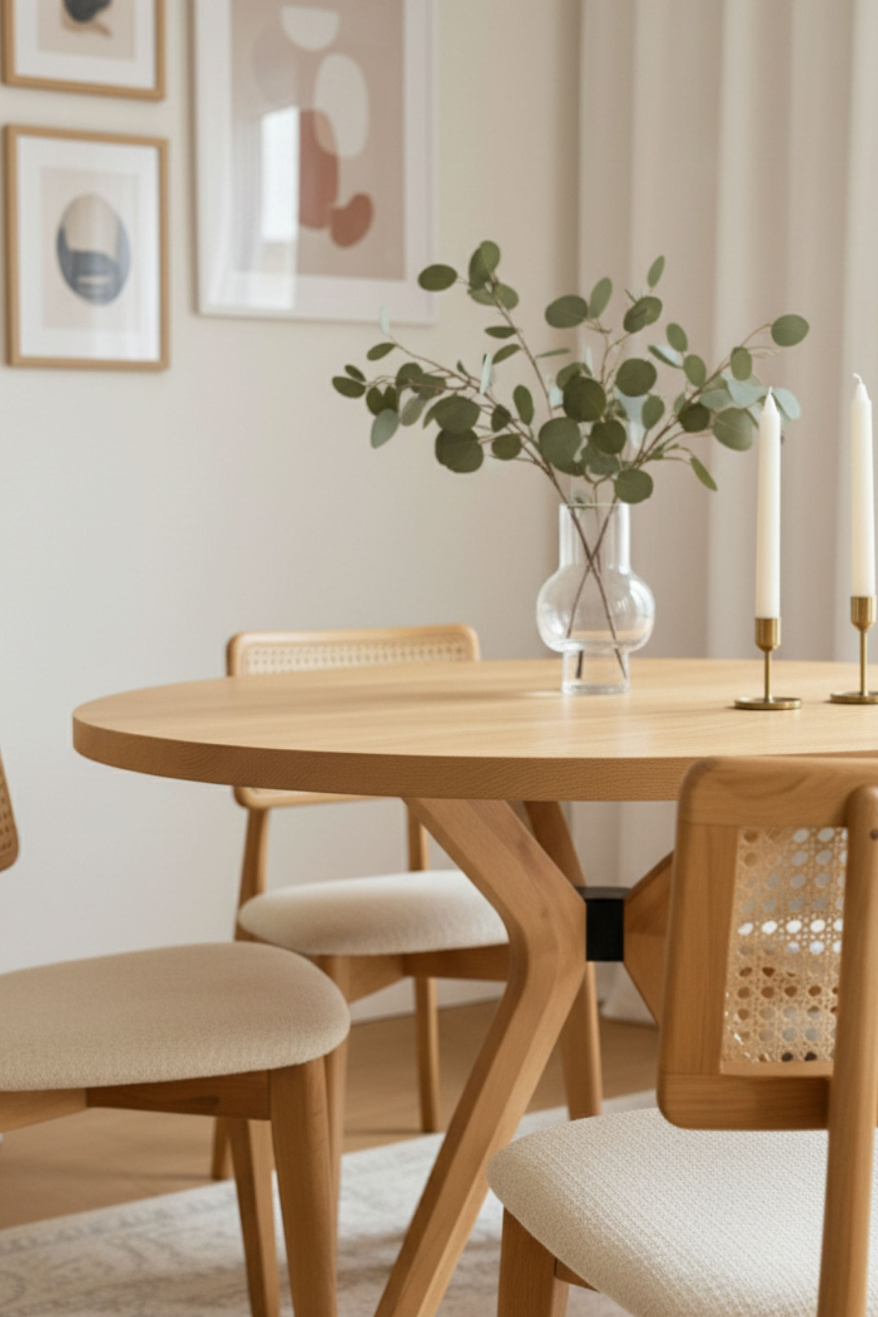 Woodenbend Arlen Natural 100 cm Yuvarlak Yemek Masası – Bohem & İskandinav Tarz