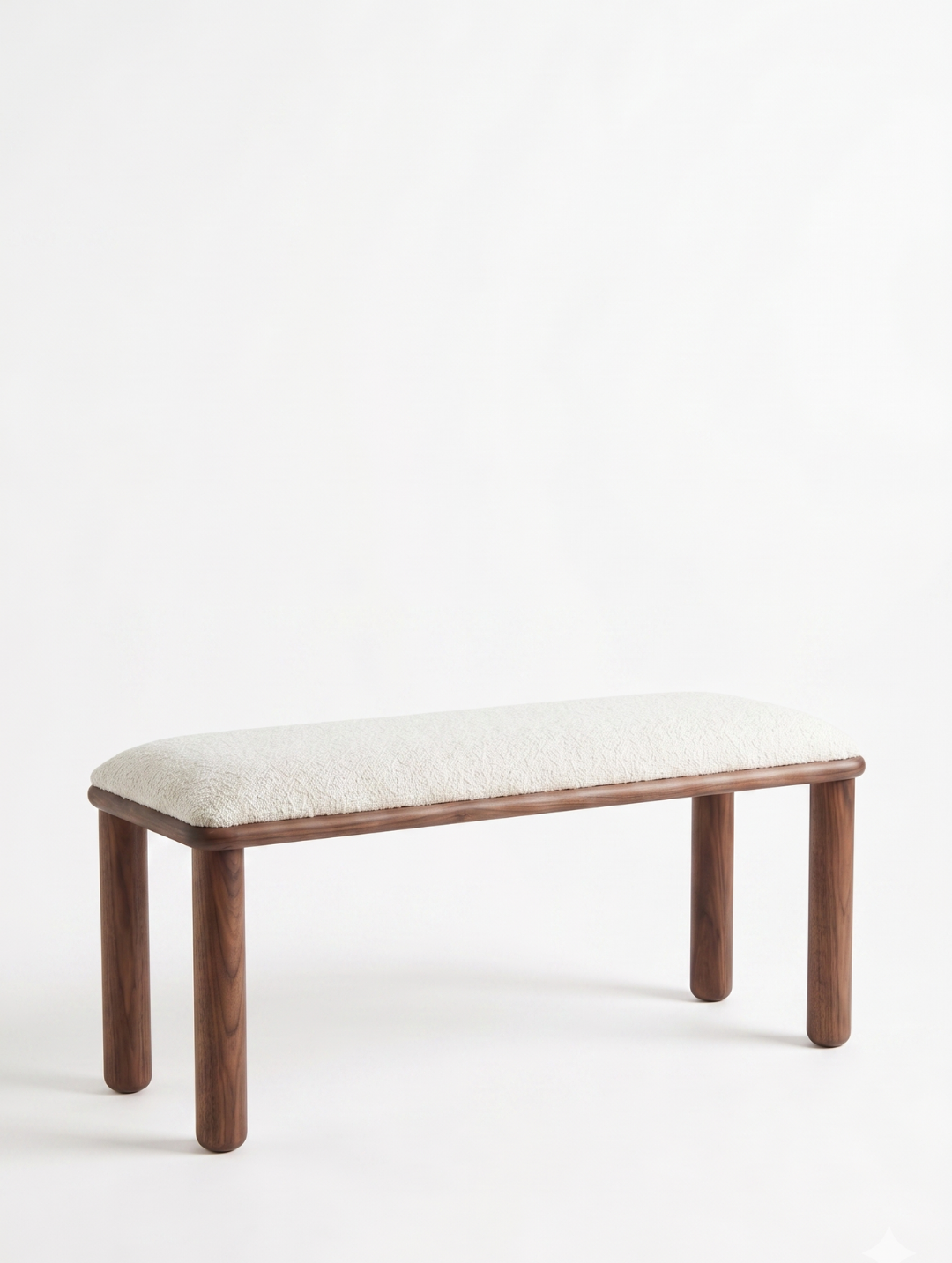 Woodenbend Arya Ceviz Ahşap Bench | Bohem & İskandinav Teddy Kumaş Bench