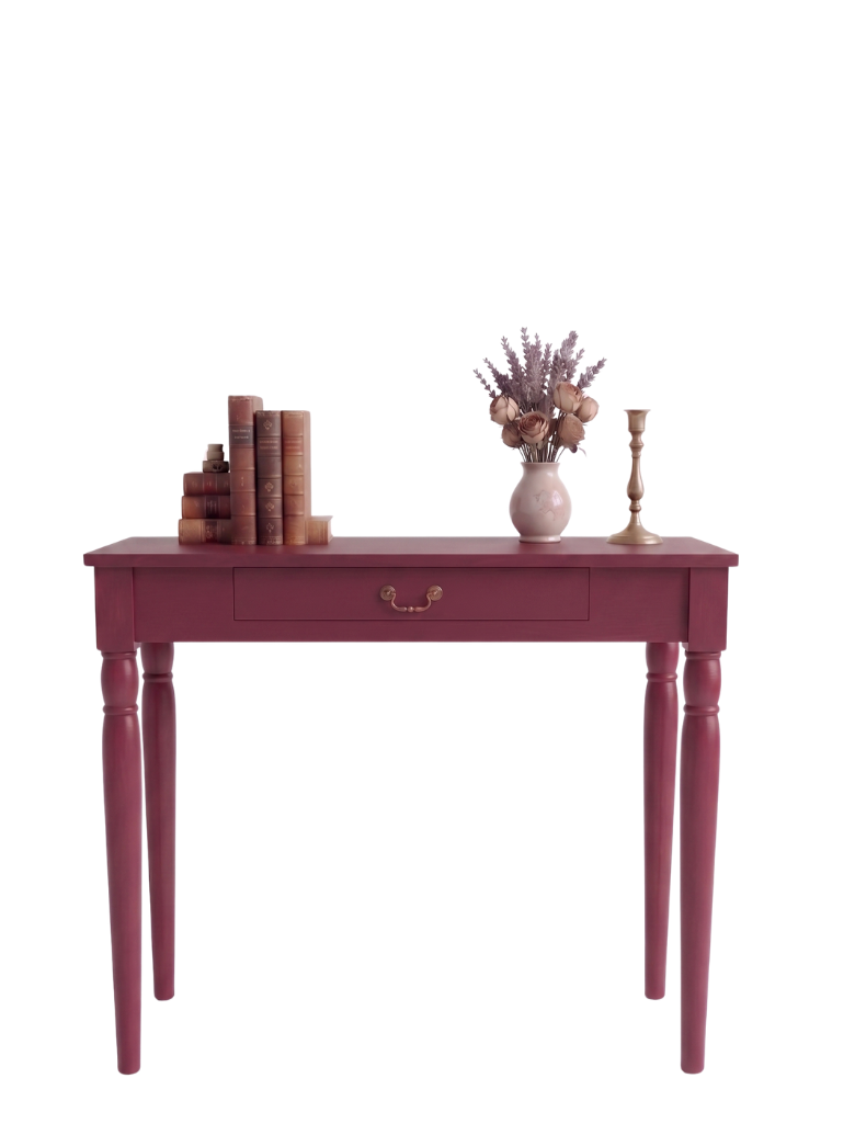 woodenbend, Woodenbend Marine Bordo Dresuar 100x38x80 cm | Klasik Ahşap Antre ve Hol Dresuarı