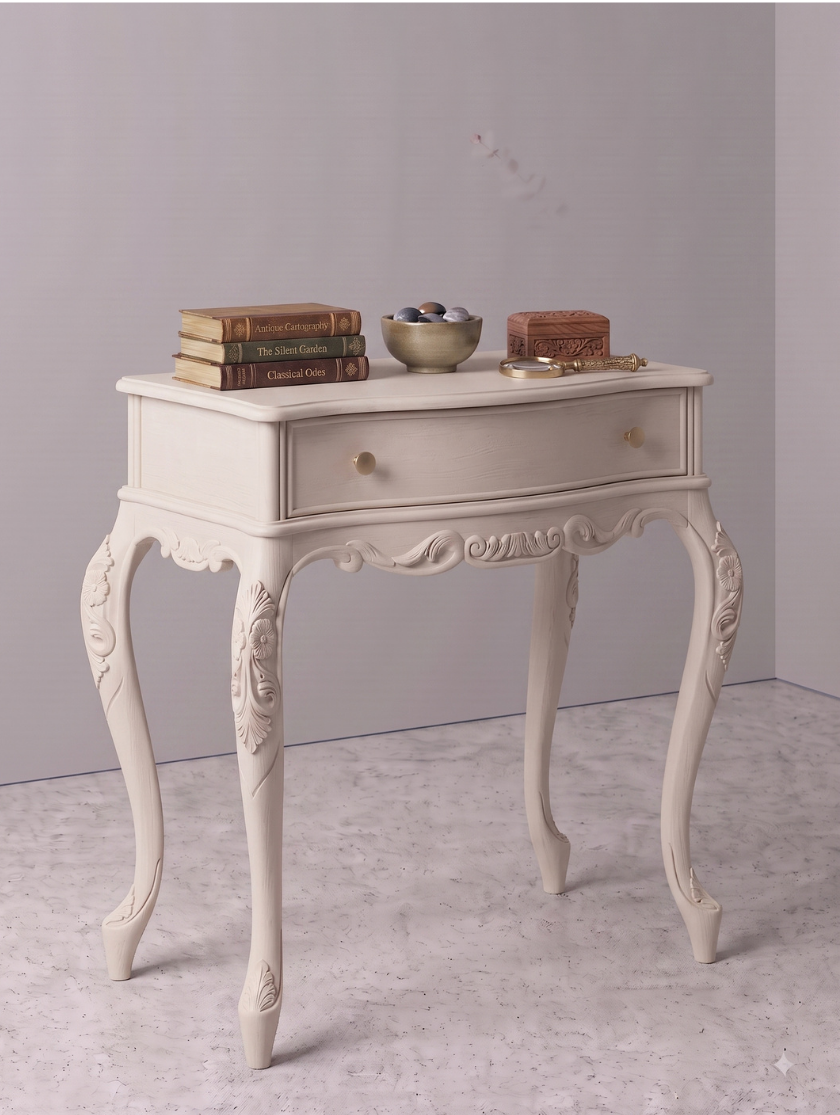 Woodenbend Milano Beyaz Dresuar 92x45x83 cm | Klasik Ahşap Antre ve Hol Dresuarı