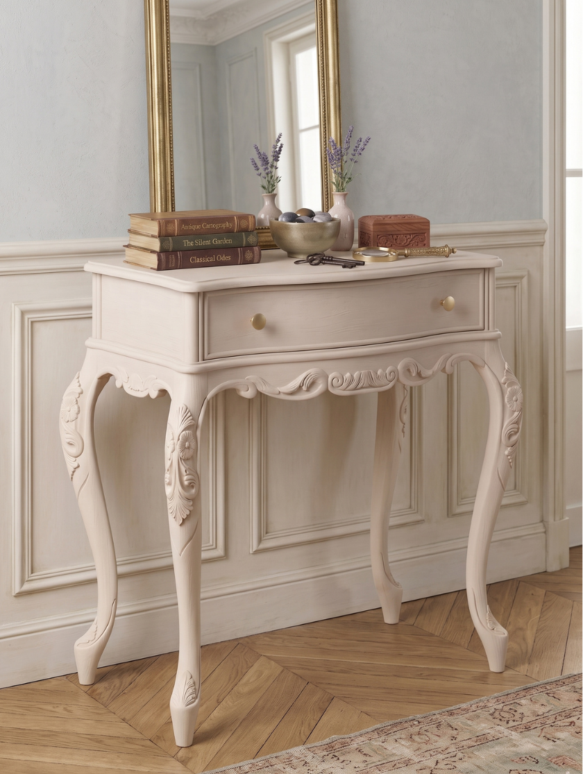 Woodenbend Milano Beyaz Dresuar 92x45x83 cm | Klasik Ahşap Antre ve Hol Dresuarı