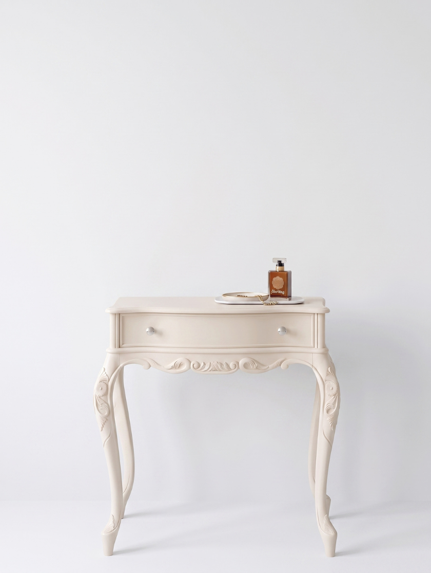 Woodenbend Milano Beyaz Dresuar 92x45x83 cm | Klasik Ahşap Antre ve Hol Dresuarı