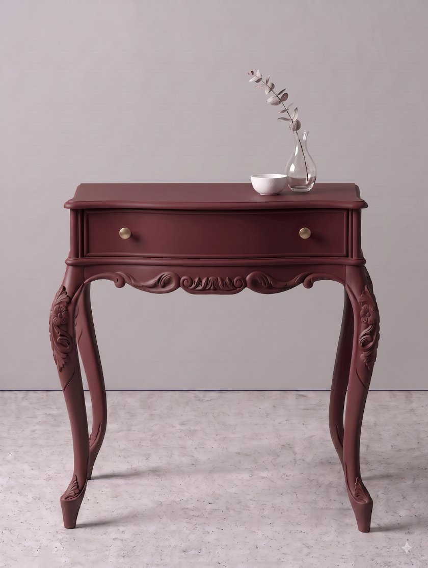 Woodenbend Milano Bordo Dresuar 92x45x83 cm | Klasik Ahşap Antre ve Hol Dresuarı