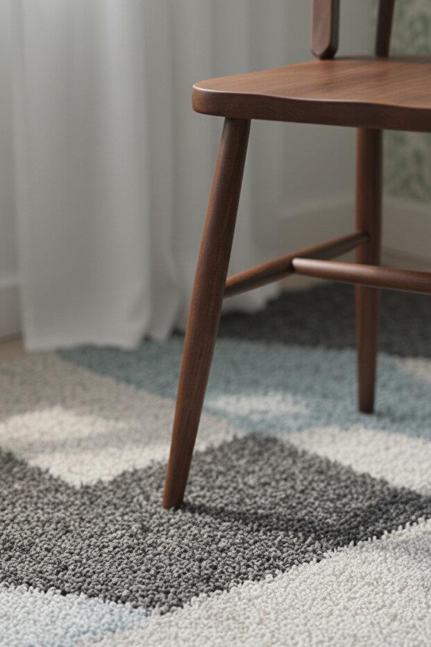 Woodenbend Milena Ceviz Rengi Kayın Ağacı Sandalye 4'lü Set – İskandinav Modern Tasarım