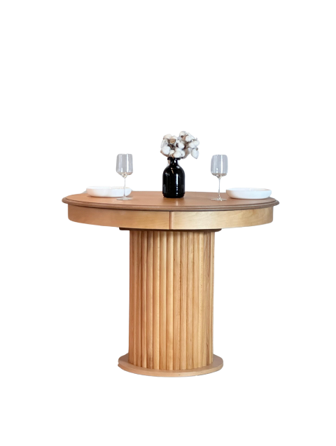 Woodenbend Mirla Açılır Natural Ahşap Masa