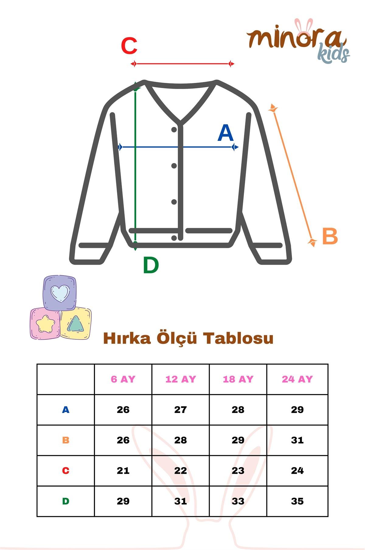 Çİft Katlı Triko  Saç Örgü Kapşonlu Pudra Hırka 6-24 Ay