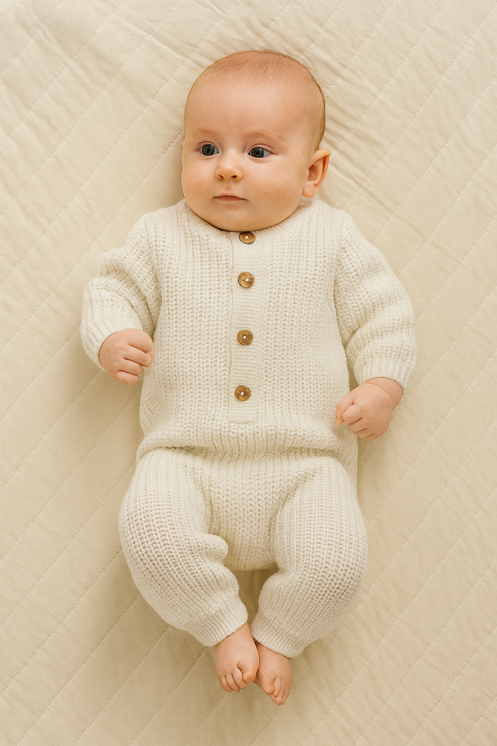 Şık Unisex Triko Selanik Tulum Kemik