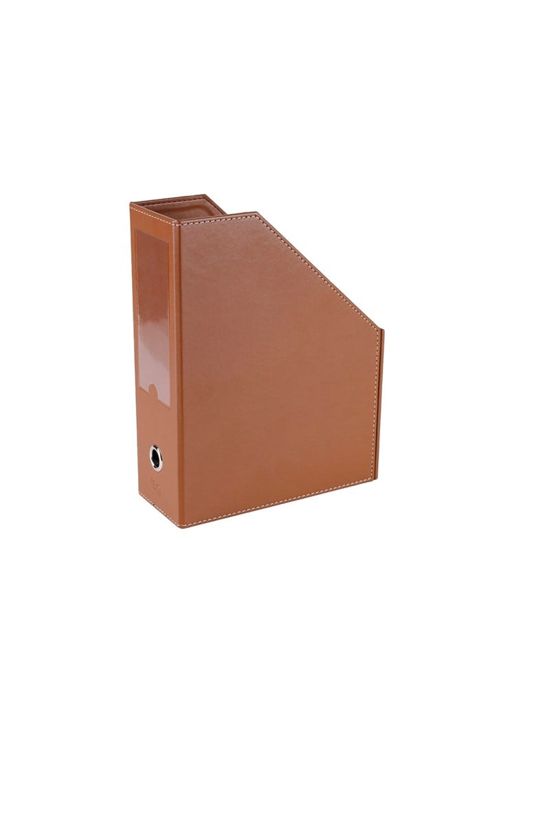 MAGAZİNLİK SUNİ DERİ MASA ÜSTÜ A4 9 CM GENİŞ 23X30 CM