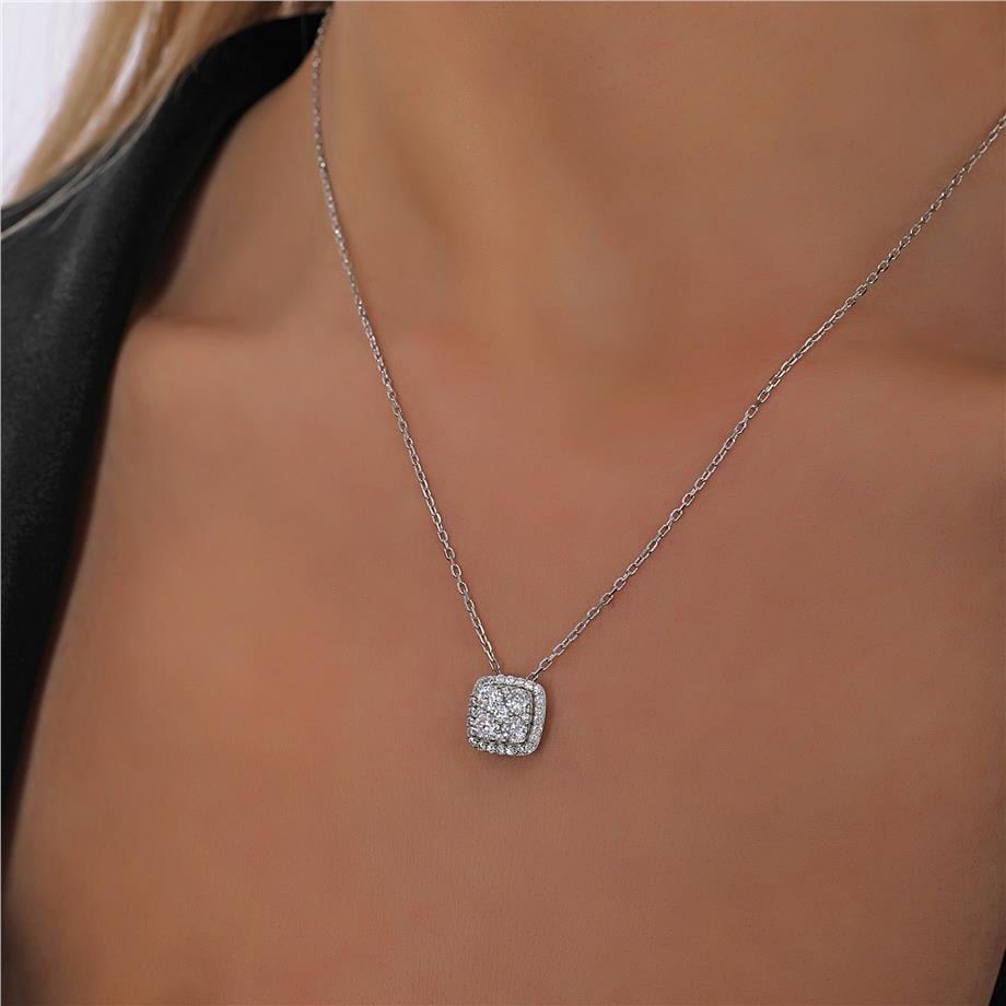  Pırlanta Montür Harmony Gümüş  Kolye