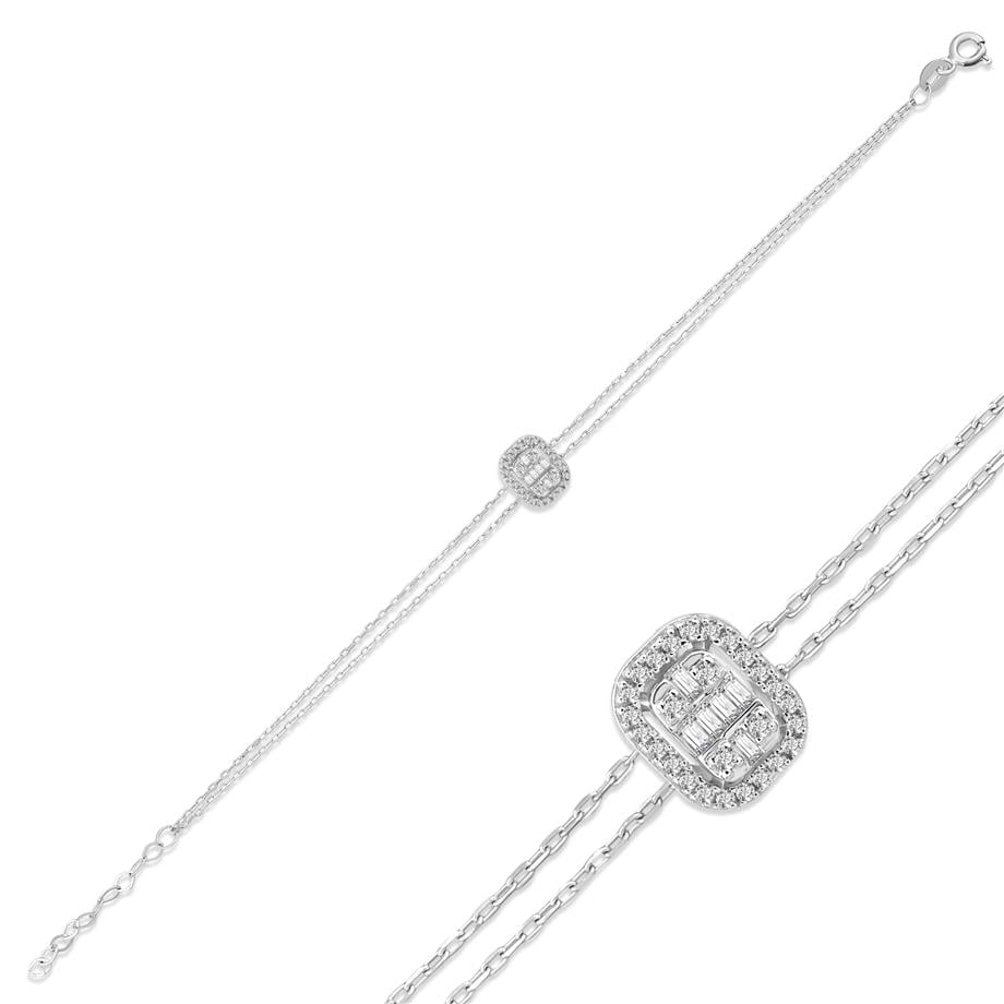 Pırlanta Montür  Baget Taşlı  Bileklik