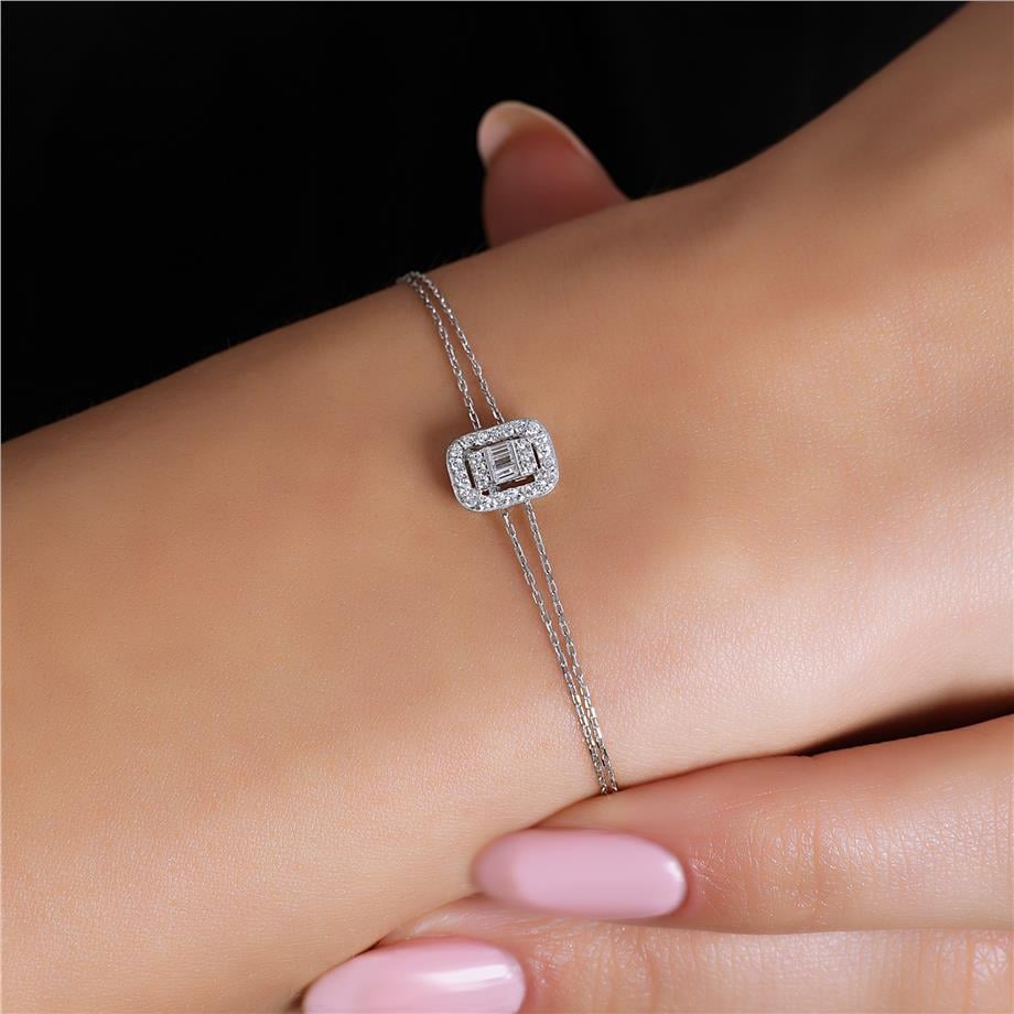 Pırlanta Montür  Baget Taşlı  Bileklik