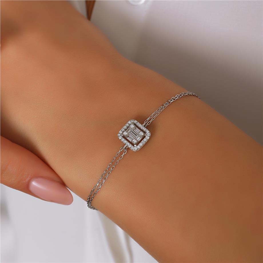 Pırlanta Montür  Baget Taşlı  Bileklik