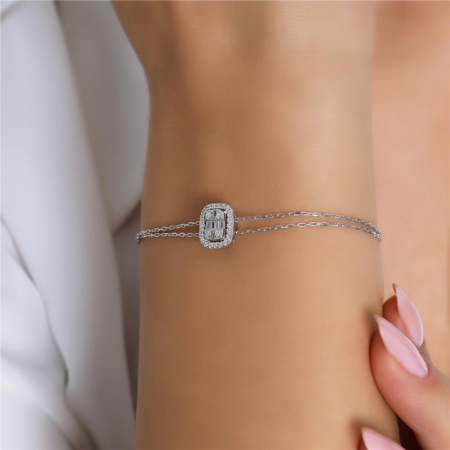 Pırlanta Montür  Baget Taşlı  Bileklik