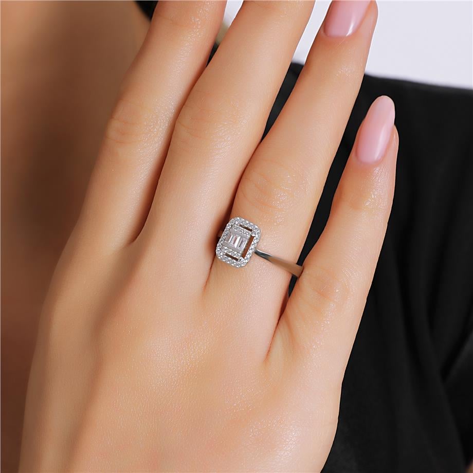 Pırlanta Montür  Baget Taşlı Yüzük