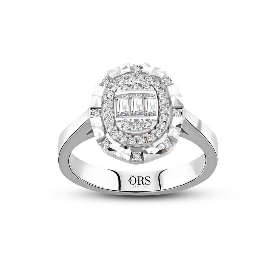 Pırlanta Montür Kalemli Baget Işıltısı  Yüzük