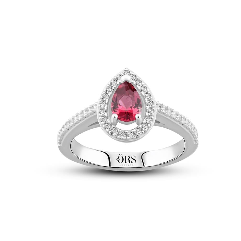 Pırlanta Montür Sentetik Damla Işıltısı  Yüzük