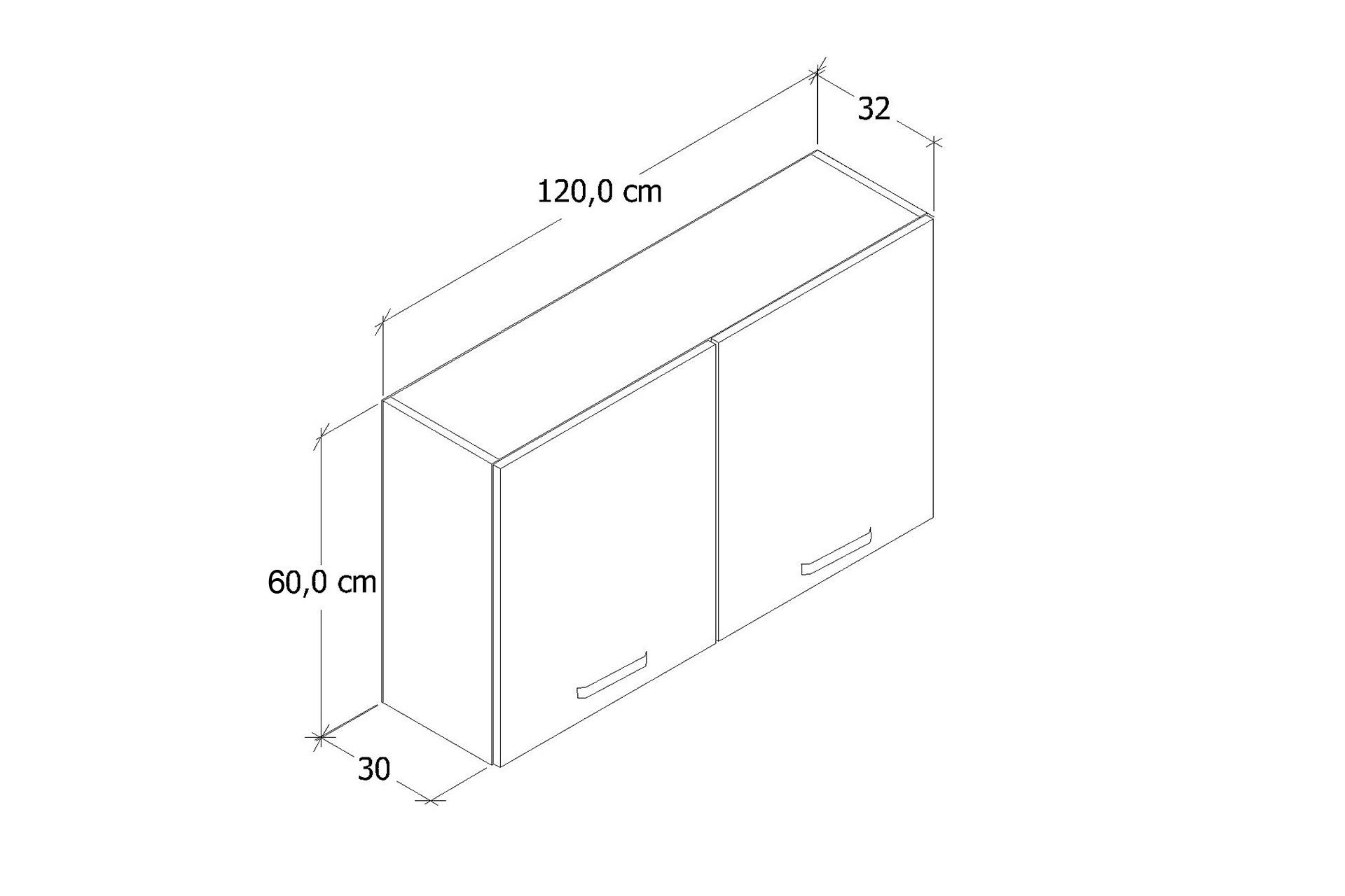 120 CM DORA ABS EVYELİ MUTFAK ÜST MODÜL