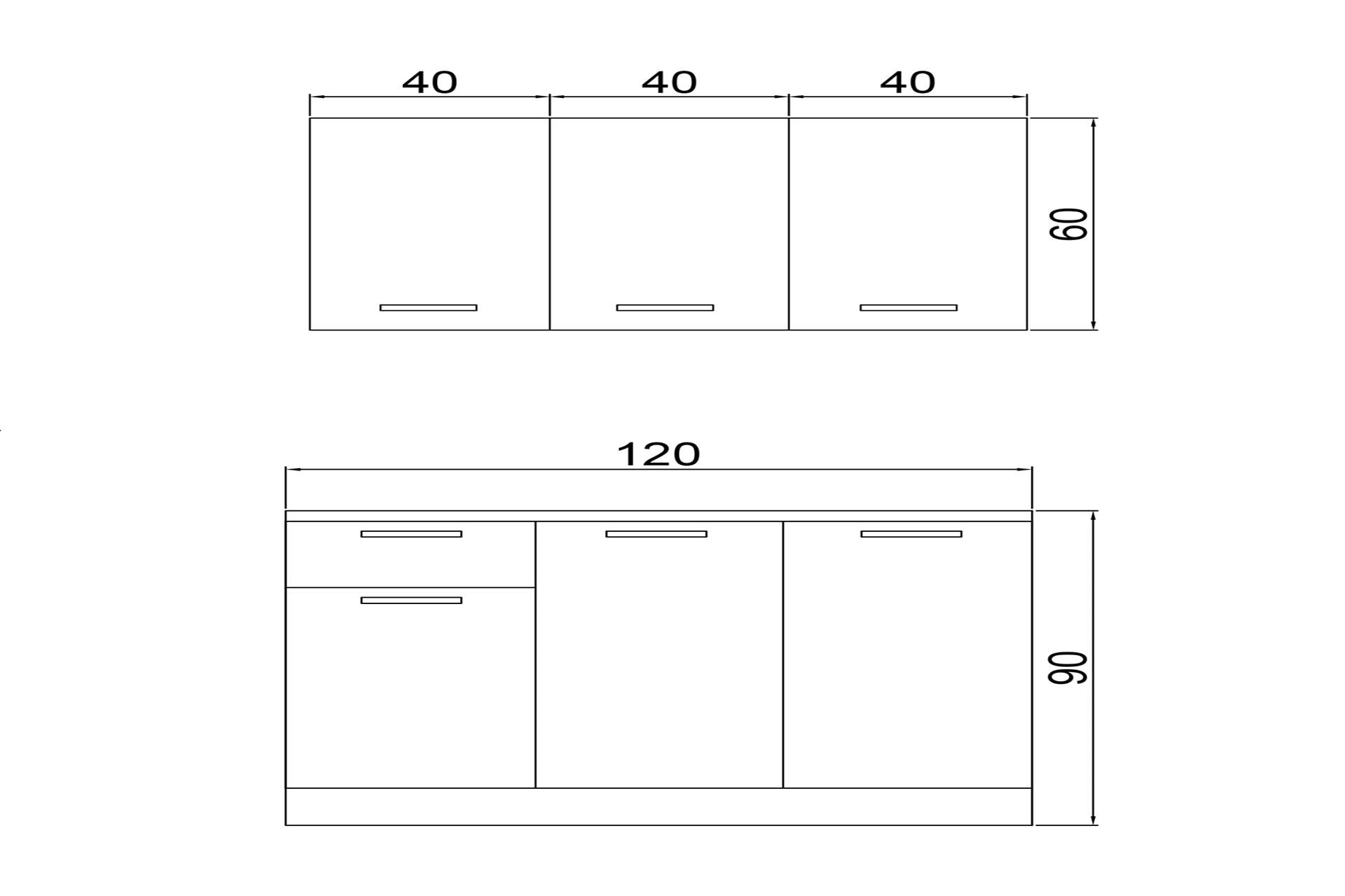120 Cm Şila Evyeli Mini Mutfak Dolabı