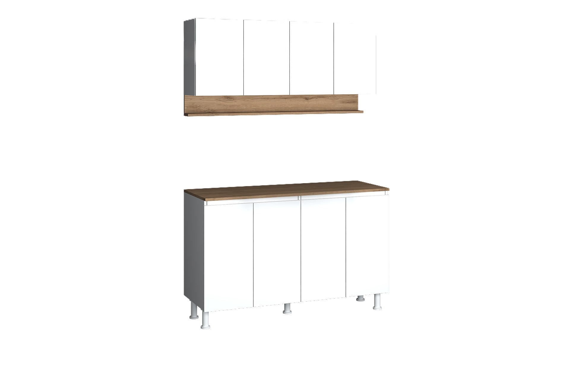 140 cm Venda Mutfak Dolabı, Mini Mutfak Dolabı, Çok Amaçlı Dolap