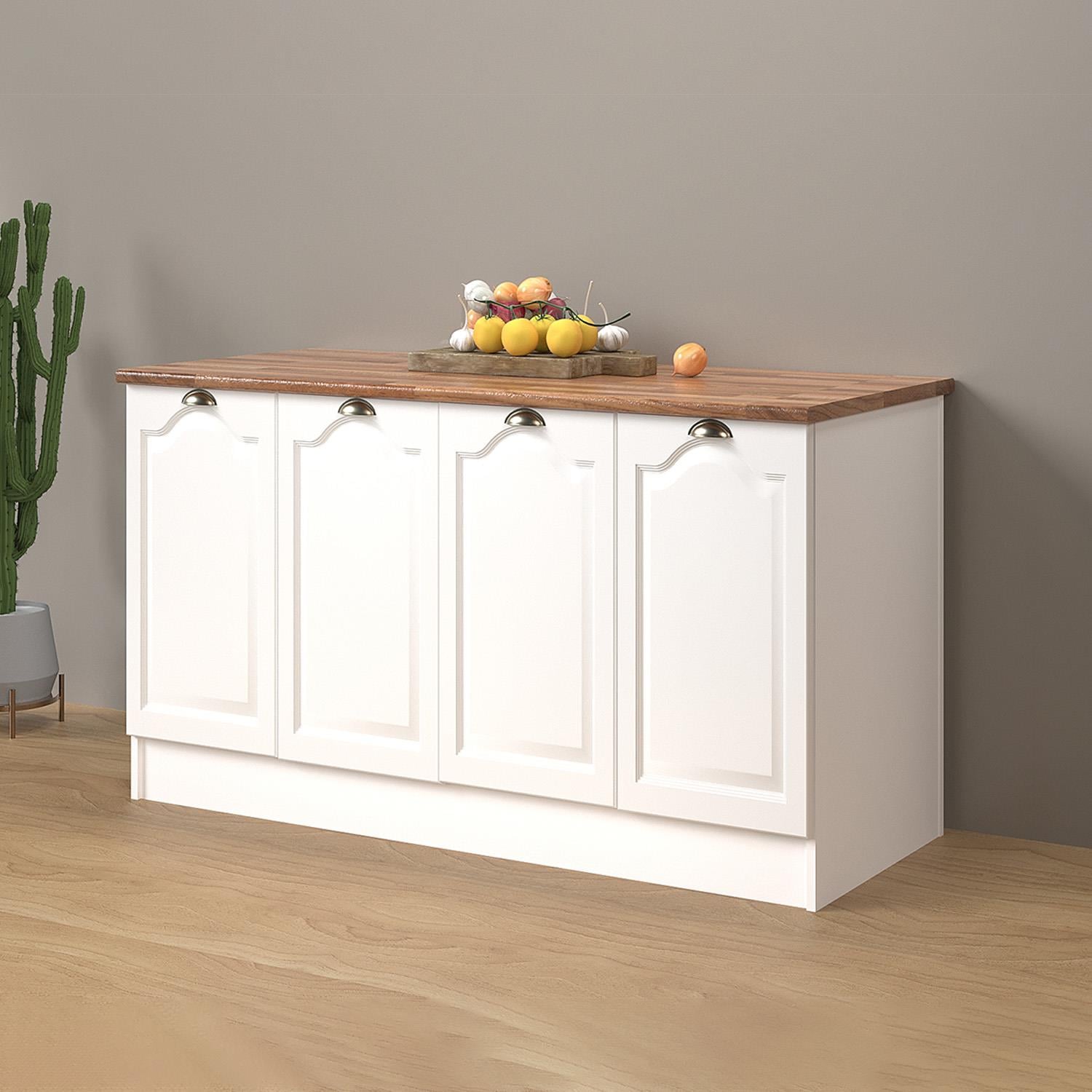 160 Cm %100 MDF Greena White Ada Mutfak, Modern Mutfak Adası, Mutfak Yemek Masası, Bar Masası
