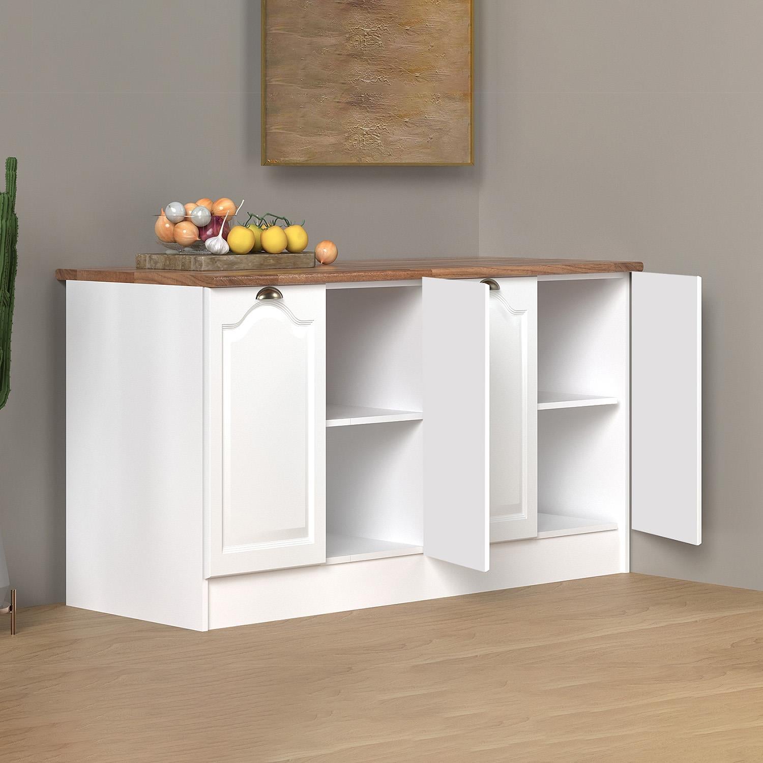 160 Cm %100 MDF Greena White Ada Mutfak, Modern Mutfak Adası, Mutfak Yemek Masası, Bar Masası