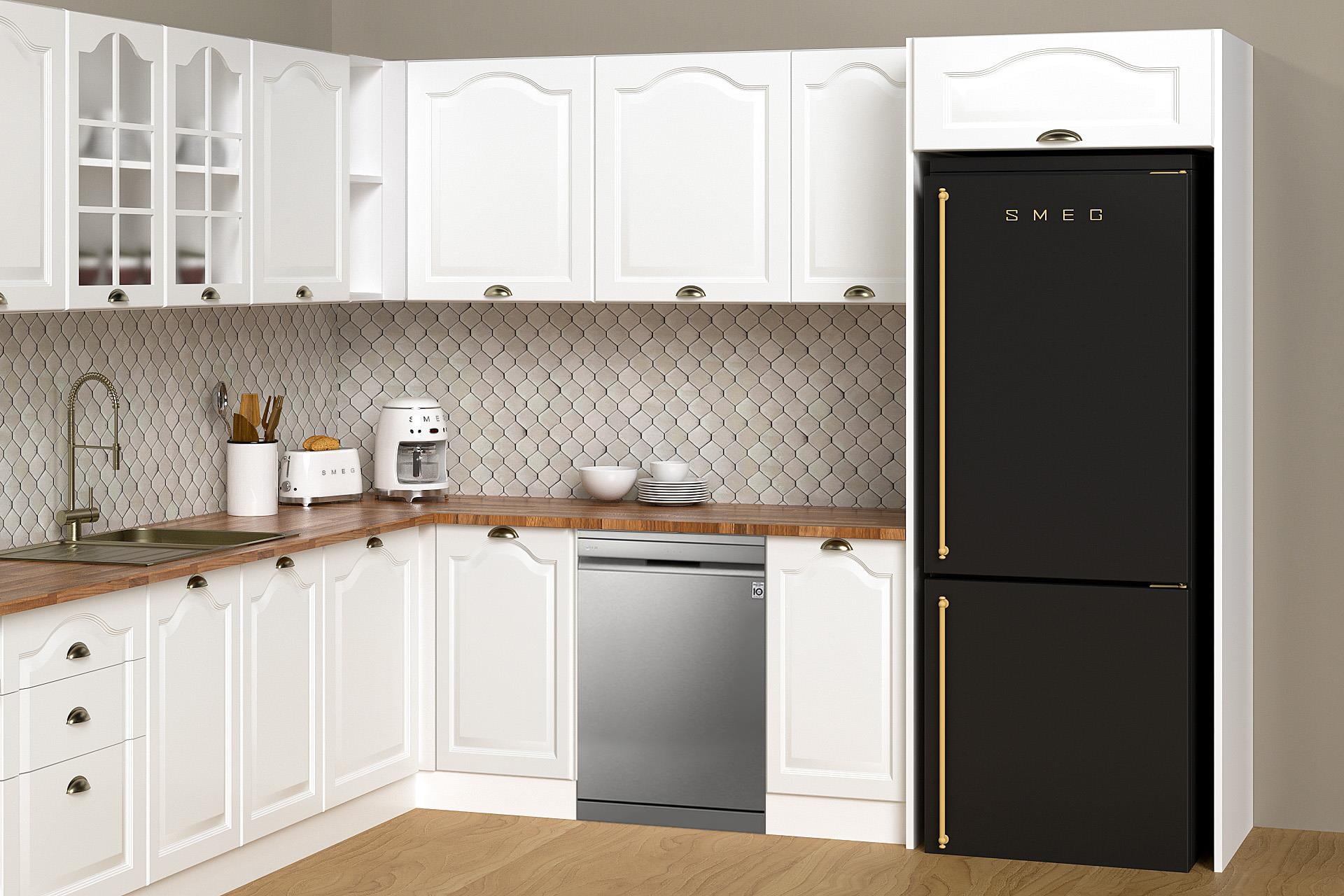 200 CM %100 MDF Greena White Köşe Modülü