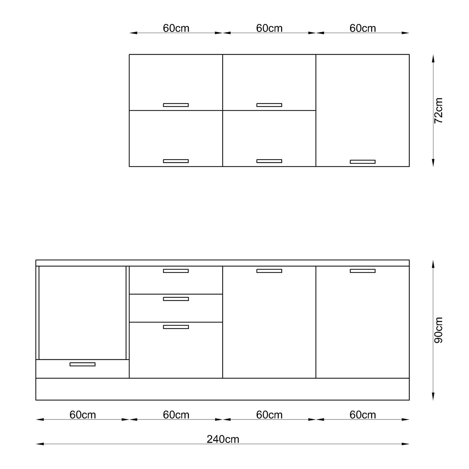 240 CM VİZON ANKASTRELİ MUTFAK