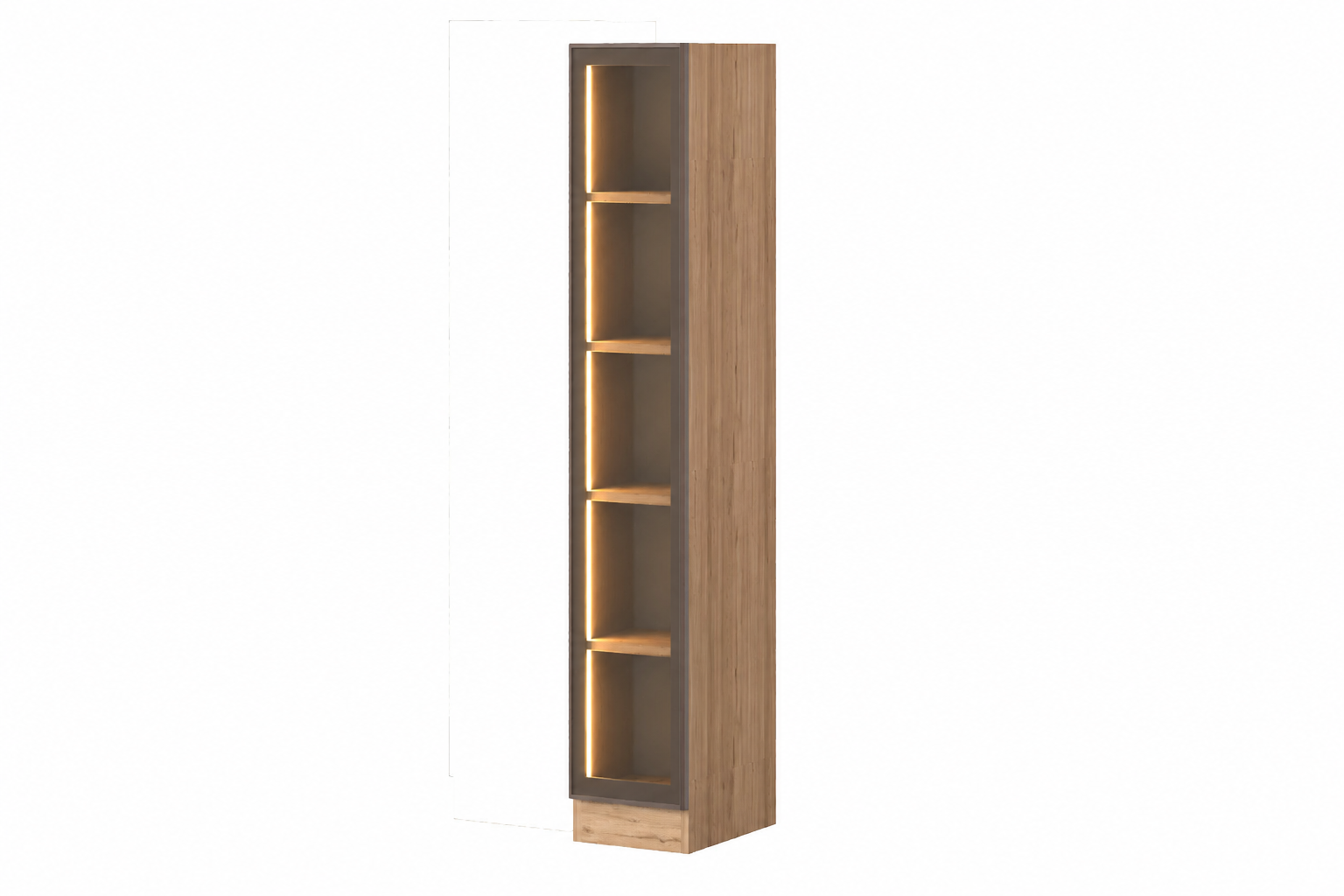 30 CM LEDLİ BROWN ÇOK AMAÇLI BOY DOLABI, ÇOK AMAÇLI DOLAP