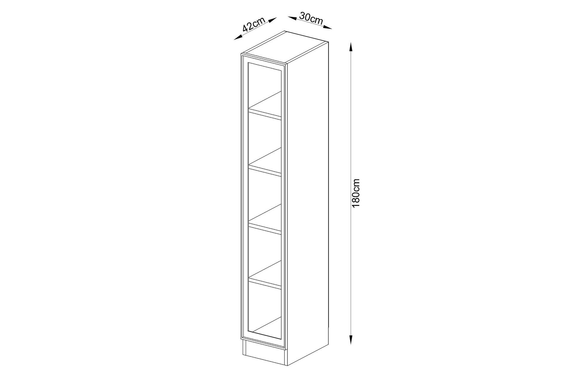 30 CM LEDLİ BROWN ÇOK AMAÇLI BOY DOLABI, ÇOK AMAÇLI DOLAP