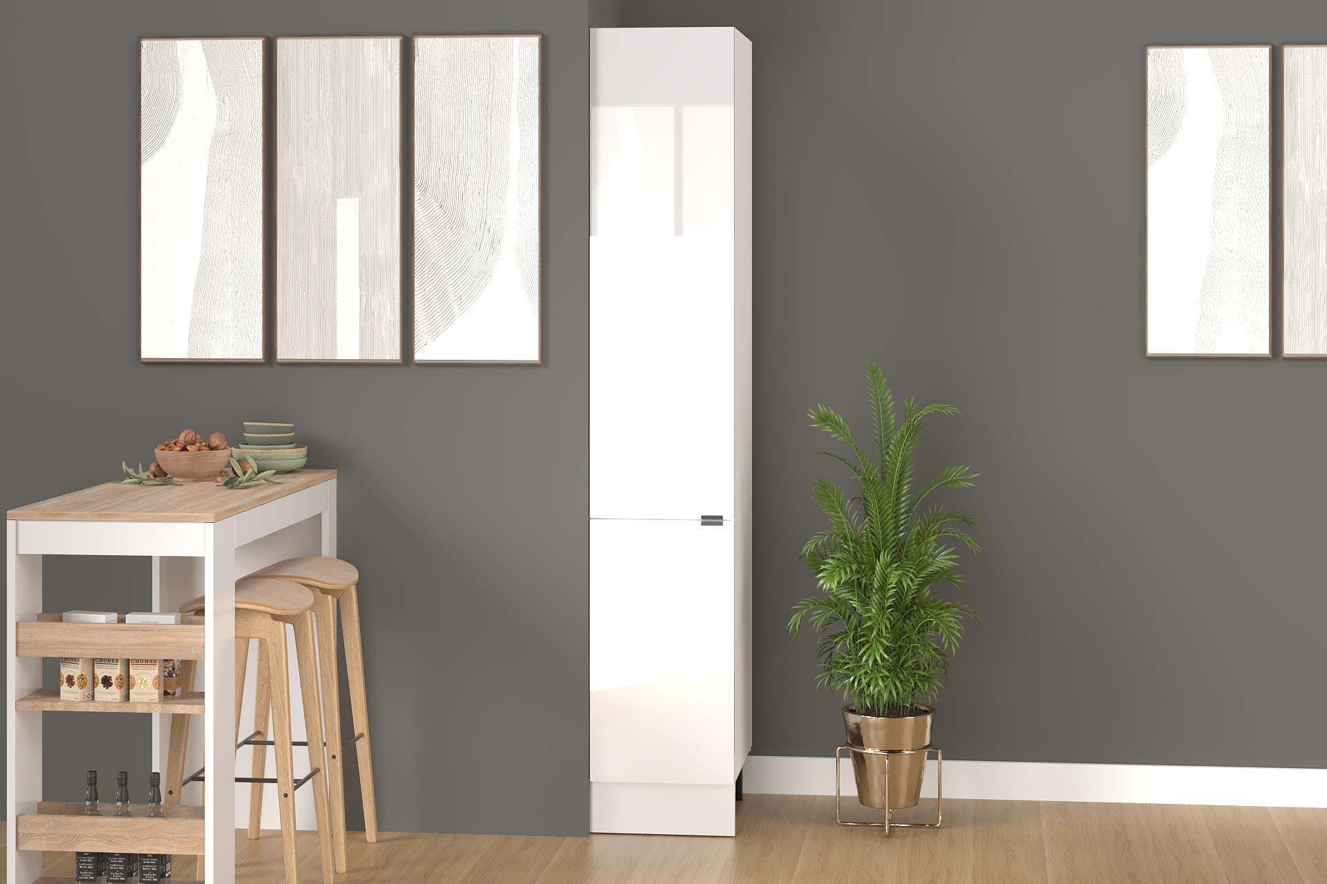 40 cm %100 MDF Efil Boy Dolabı, Kiler Dolabı, Çok Amaçlı Dolap