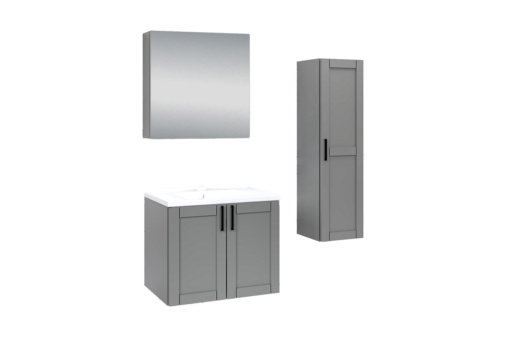 65 cm Riva Banyo Dolabı + 30 cm Riva Boy Dolabı