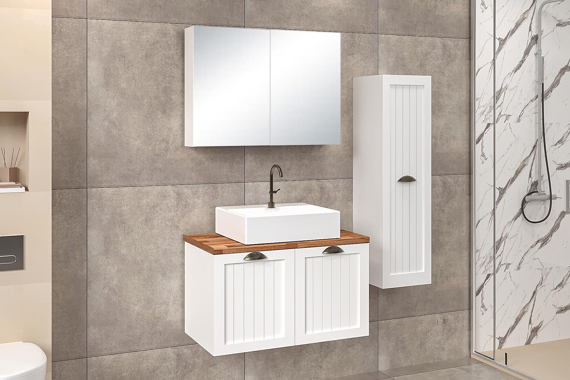 80 cm Aren Banyo Dolabı + 30 cm Aren Boy Dolabı