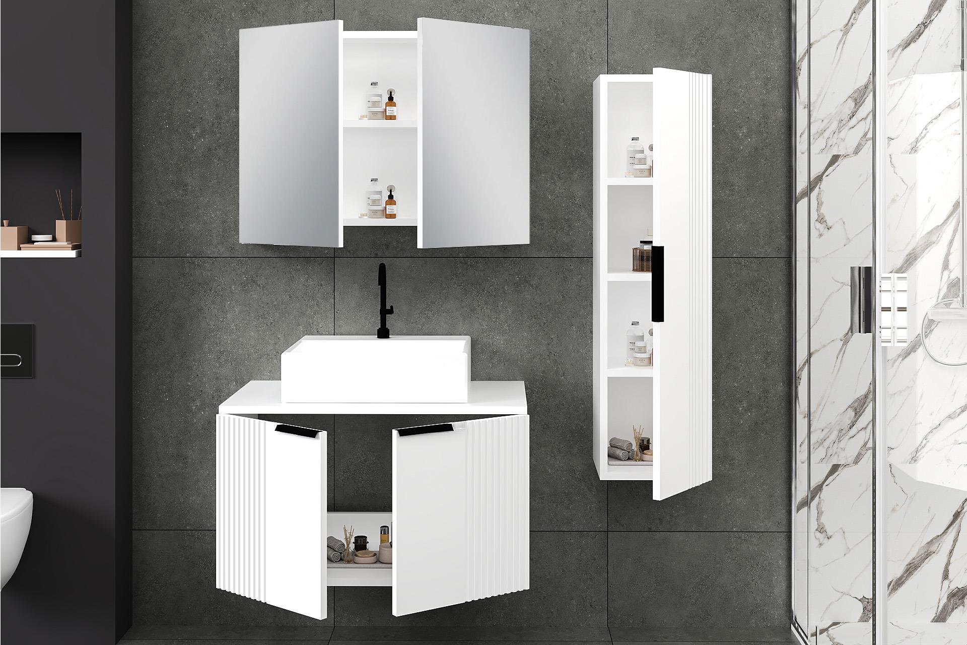 80 cm Chester Banyo Dolabı + 30 cm Boy Dolabı