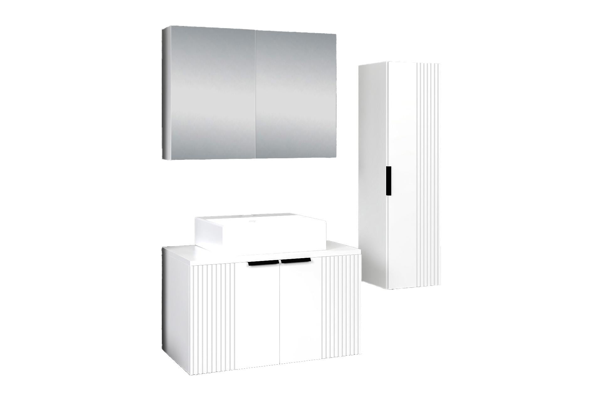 80 cm Chester Banyo Dolabı + 30 cm Boy Dolabı