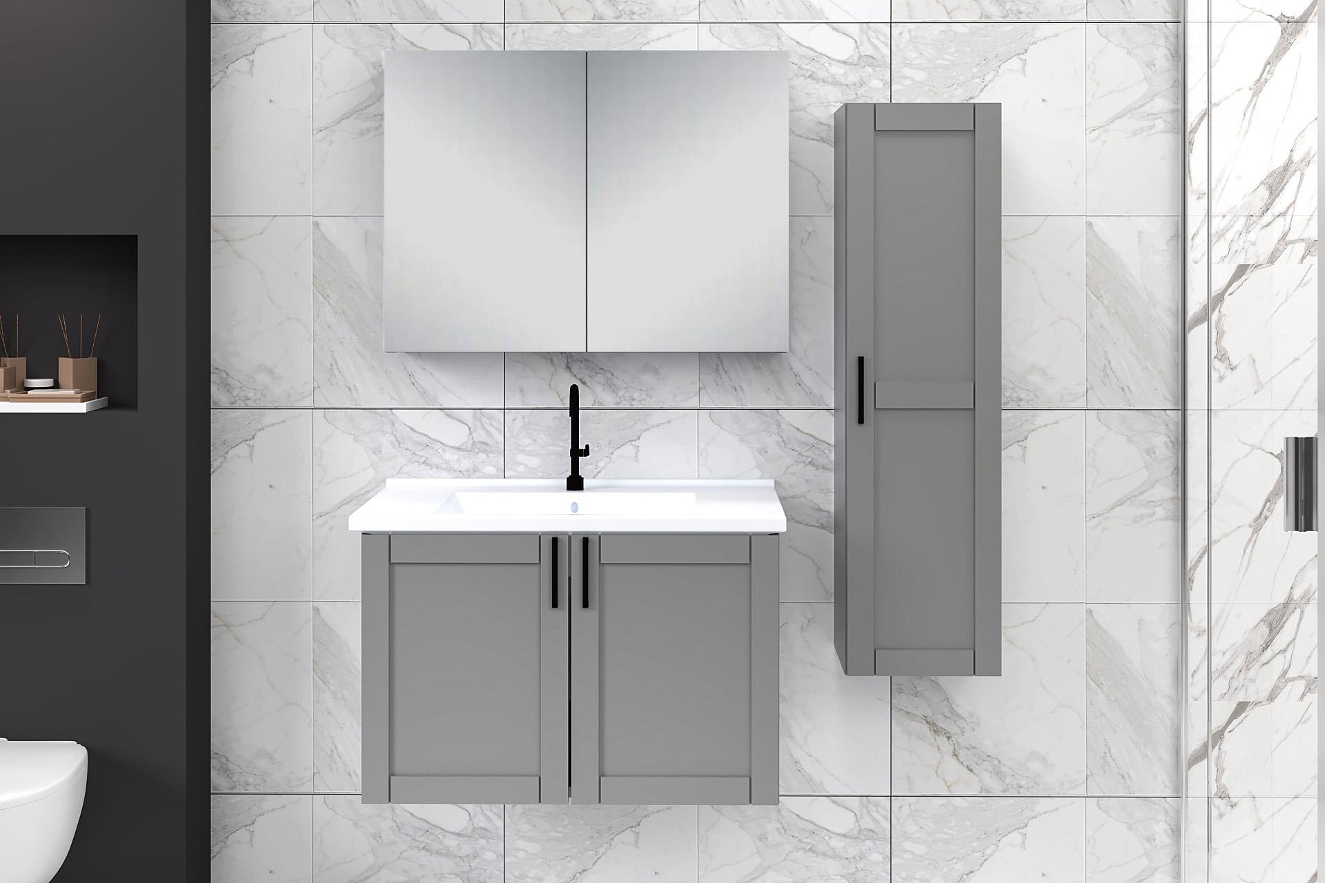 80 cm Riva Banyo Dolabı