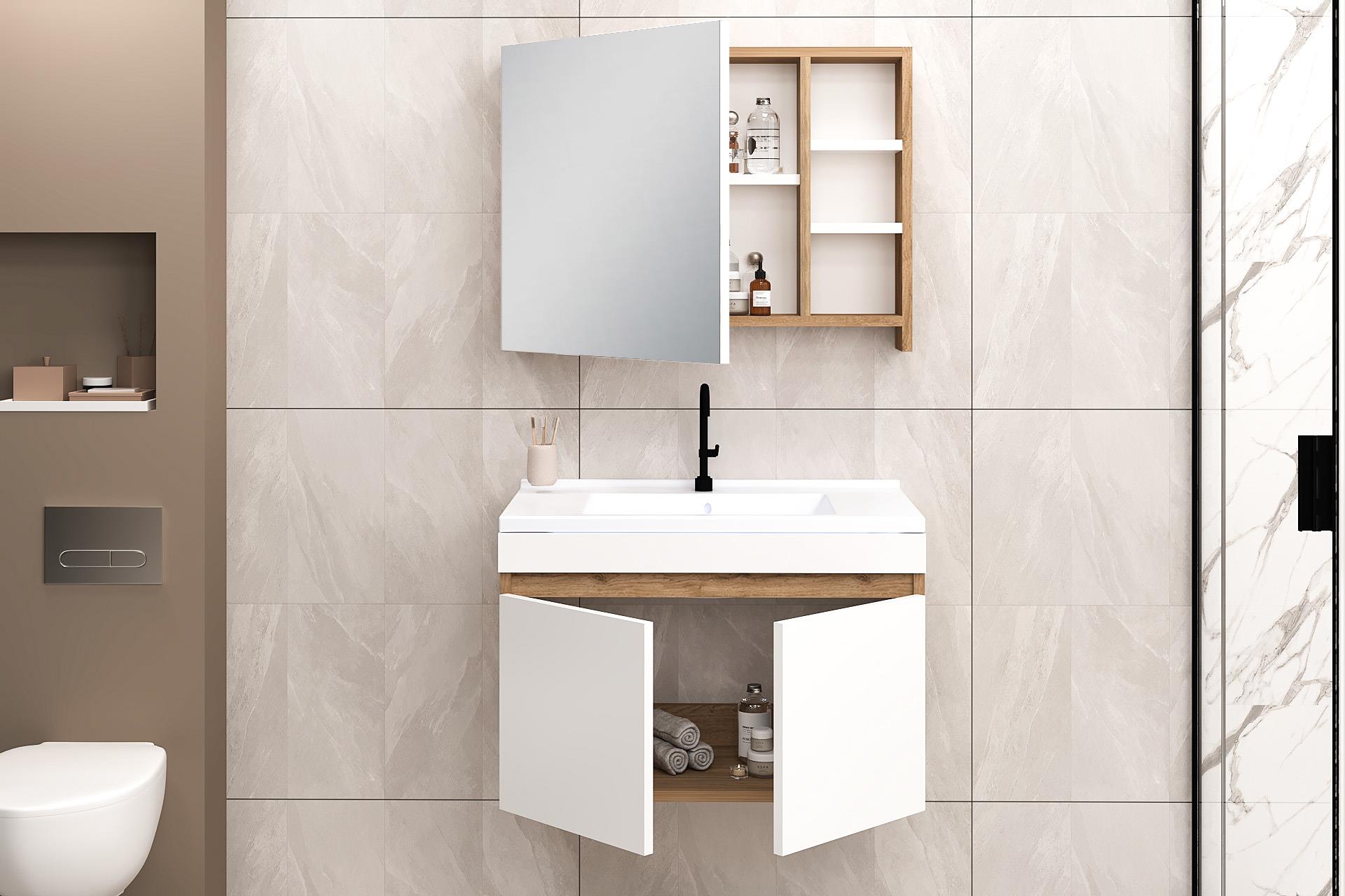 80 cm Saura Banyo Dolabı