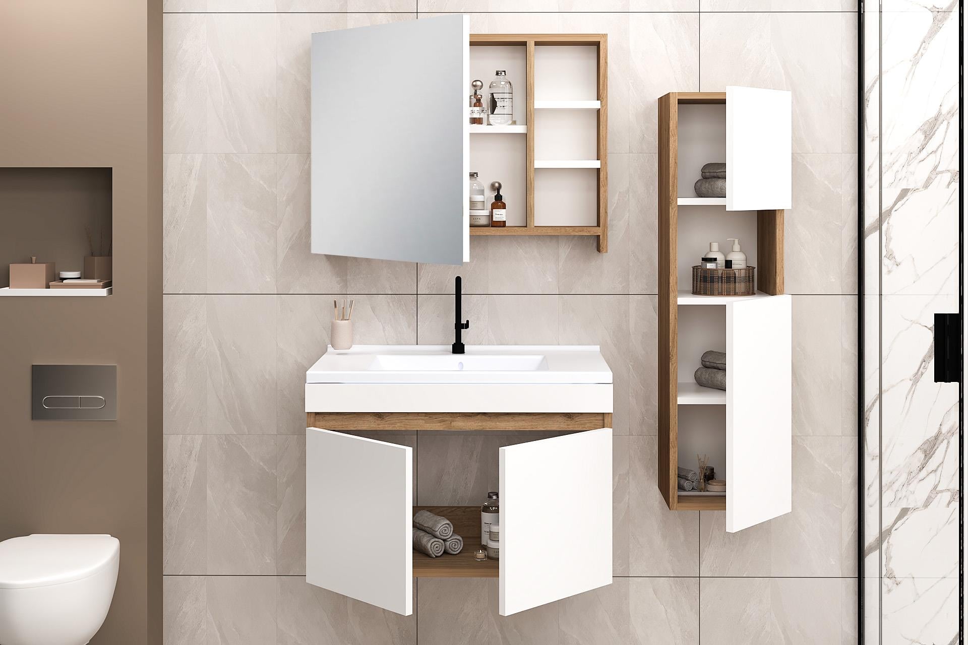 80 cm Saura Banyo Dolabı
