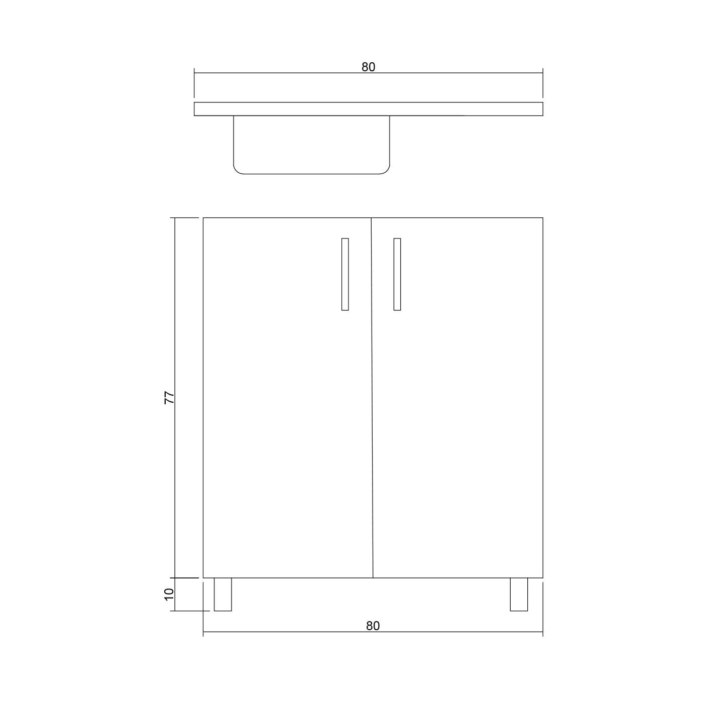 Camole 80 Cm Evyeli Alt Modül