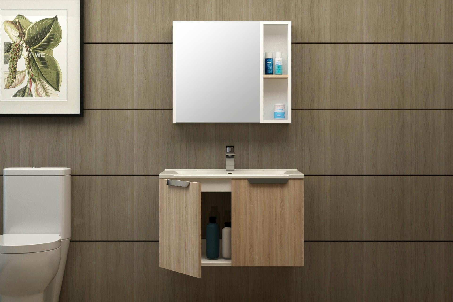 Terio 80 Cm Banyo Dolabı