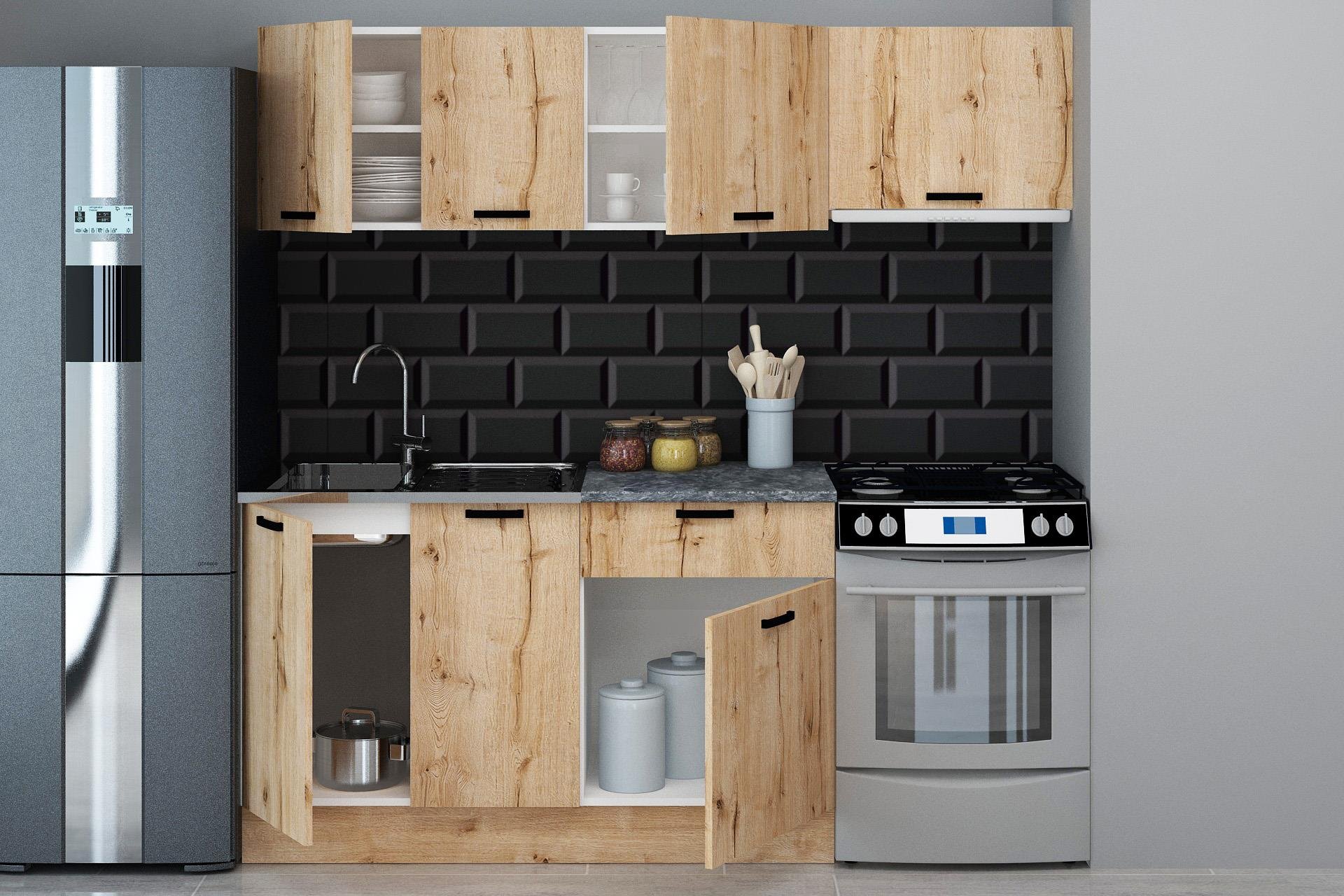 TİNO 200 CM EVYELİ MUTFAK