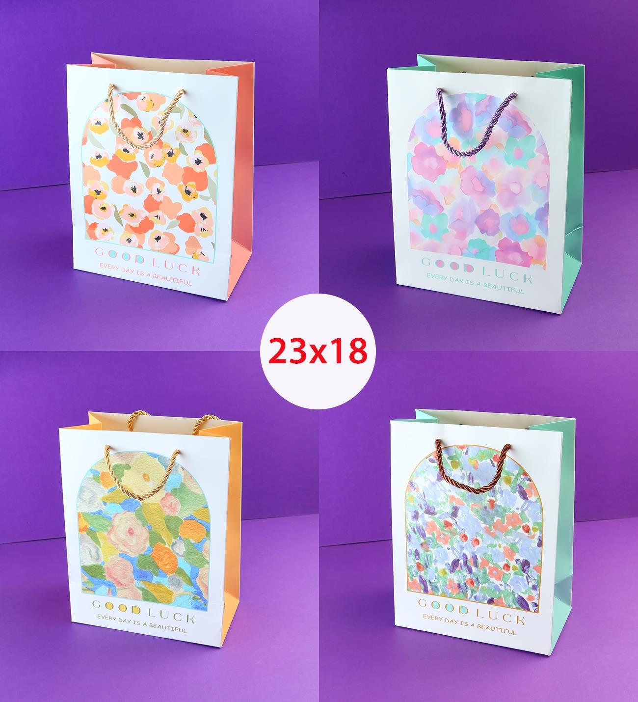  Karton Çanta 23x18 Cm  x12