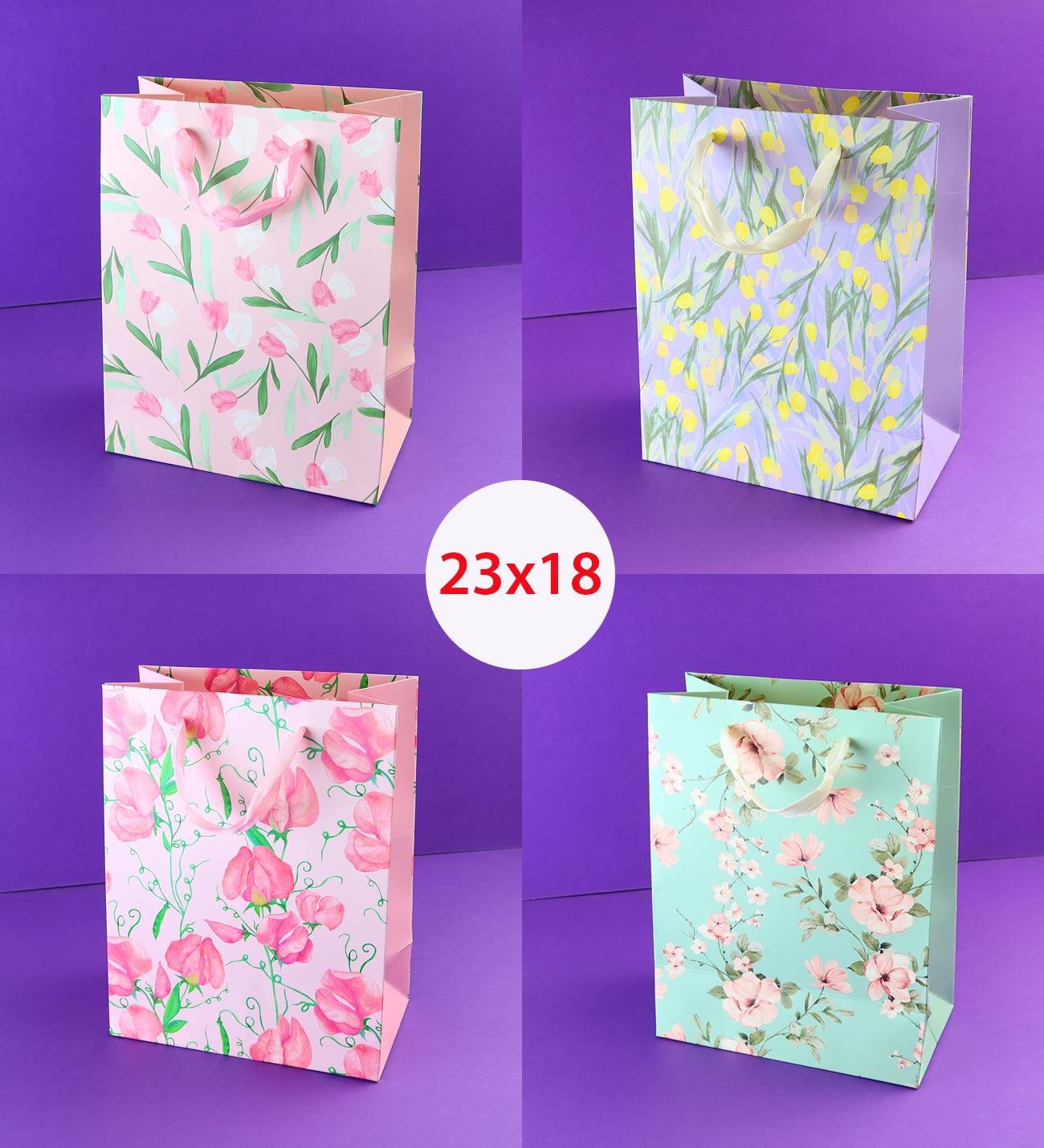  Karton Çanta 23x18 Cm  x12