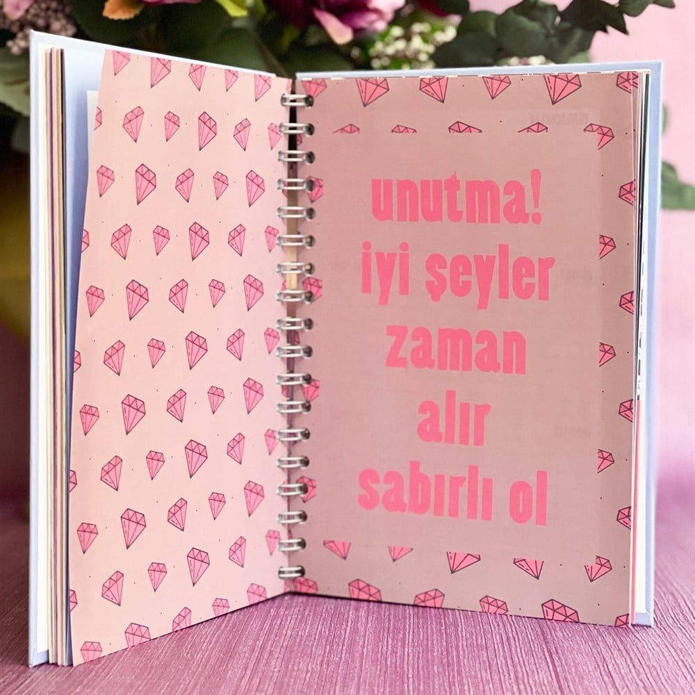  Tarot Gül Tasarımlı Konuşan Ajanda 